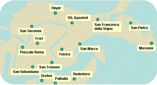 Siti di diffusione del nuovo sistema di allertamento nel Centro Storico